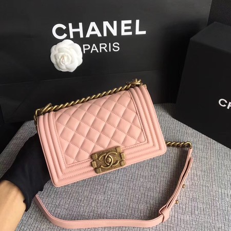 Boy Chanel Flap Shoulder Bag Sheepskin Leather A67085 Pink Boy Chanel Flap Shoulder Bag Sheepskin Leather A67085 Pink