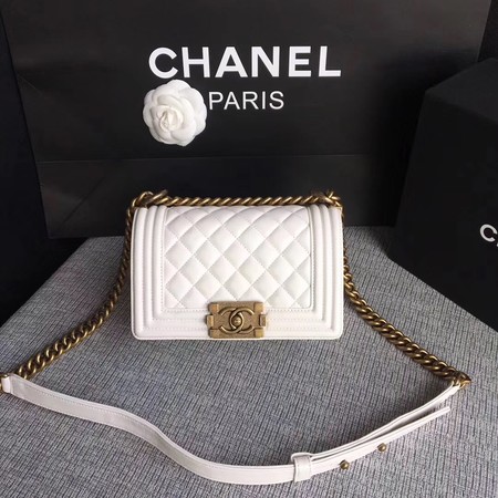 Boy Chanel Flap Shoulder Bag Sheepskin Leather A67085 White Boy Chanel Flap Shoulder Bag Sheepskin Leather A67085 White