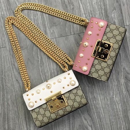 Gucci Padlock Small GG Studded Shoulder Bag 432182 Pink Gucci Padlock Small GG Studded Shoulder Bag 432182 Pink