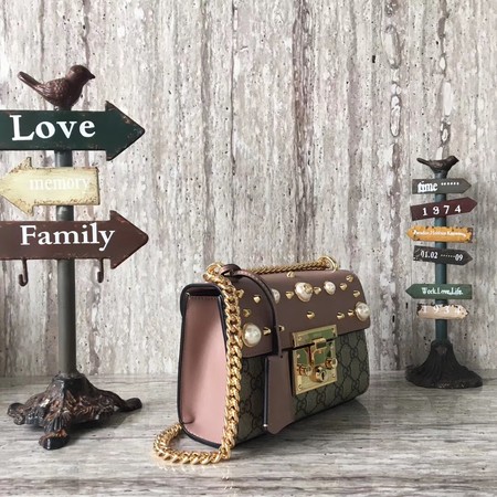 Gucci Padlock Small GG Studded Shoulder Bag 432182 Pink Gucci Padlock Small GG Studded Shoulder Bag 432182 Pink