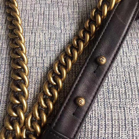 Boy Chanel Flap Bags Original Sheepskin Leather A67088 Black