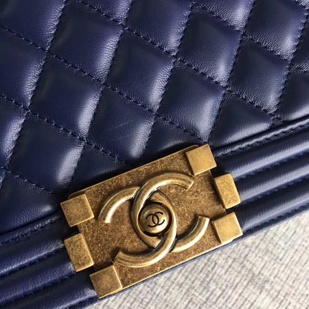 Boy Chanel Flap Bags Original Sheepskin Leather A67088 Blue Boy Chanel Flap Bags Original Sheepskin Leather A67088 Blue