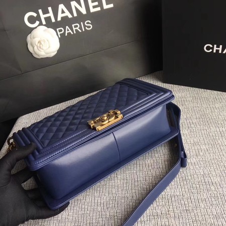 Boy Chanel Flap Bags Original Sheepskin Leather A67088 Blue Boy Chanel Flap Bags Original Sheepskin Leather A67088 Blue