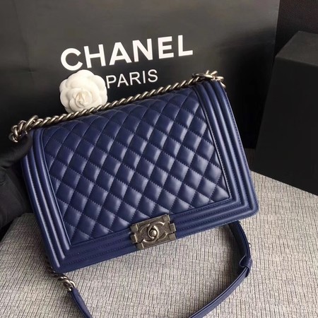 Boy Chanel Flap Bags Original Sheepskin Leather A67088 Blue Boy Chanel Flap Bags Original Sheepskin Leather A67088 Blue