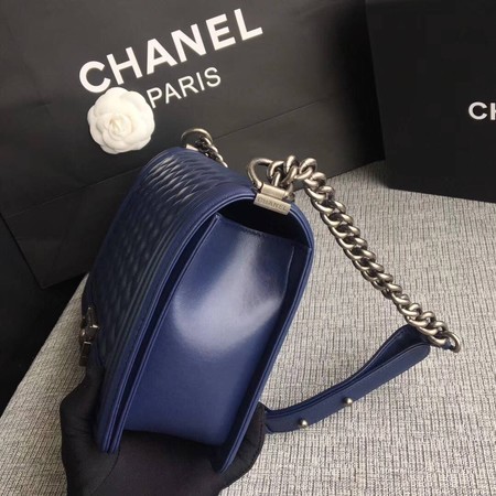 Boy Chanel Flap Bags Original Sheepskin Leather A67088 Blue Boy Chanel Flap Bags Original Sheepskin Leather A67088 Blue