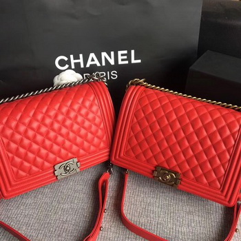 Boy Chanel Flap Bags Original Sheepskin Leather A67088 Red Boy Chanel Flap Bags Original Sheepskin Leather A67088 Red