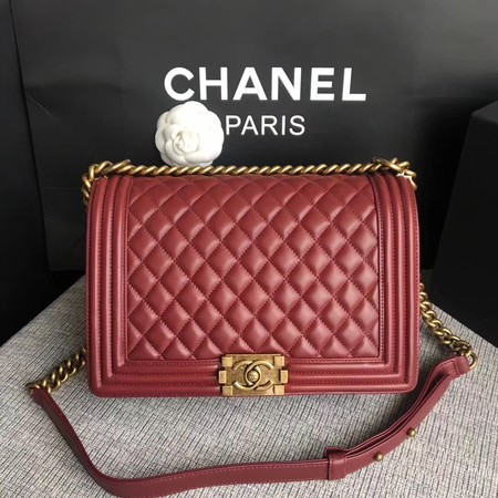 Boy Chanel Flap Bags Original Sheepskin Leather A67088 Wine Boy Chanel Flap Bags Original Sheepskin Leather A67088 Wine