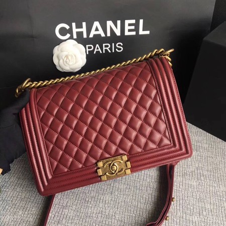 Boy Chanel Flap Bags Original Sheepskin Leather A67088 Wine Boy Chanel Flap Bags Original Sheepskin Leather A67088 Wine