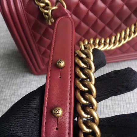 Boy Chanel Flap Bags Original Sheepskin Leather A67088 Wine Boy Chanel Flap Bags Original Sheepskin Leather A67088 Wine