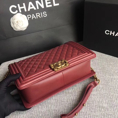 Boy Chanel Flap Bags Original Sheepskin Leather A67088 Wine Boy Chanel Flap Bags Original Sheepskin Leather A67088 Wine