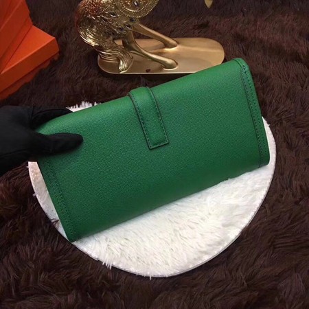 Hermes Togo Leather Clutch H88017 Green Hermes Togo Leather Clutch H88017 Green