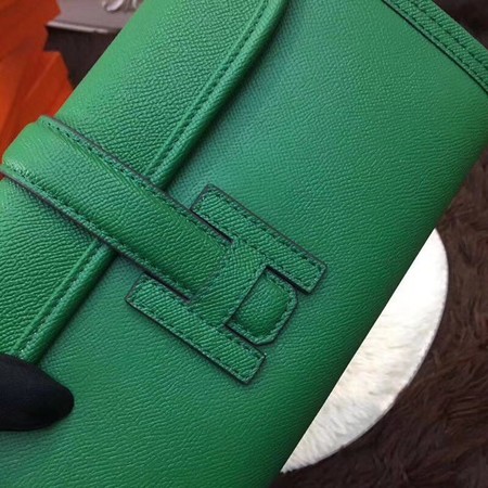 Hermes Togo Leather Clutch H88017 Green Hermes Togo Leather Clutch H88017 Green
