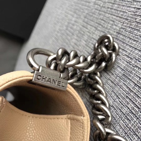 Boy Chanel Flap Shoulder Bag Apricot Original Cannage Pattern A67087 Silver Boy Chanel Flap Shoulder Bag Apricot Original Cannage Pattern A67087 Silver