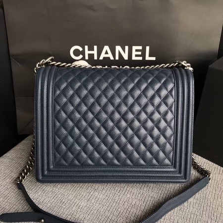 Boy Chanel Flap Shoulder Bag Blue Original Cannage Pattern A67087 Silver Boy Chanel Flap Shoulder Bag Blue Original Cannage Pattern A67087 Silver