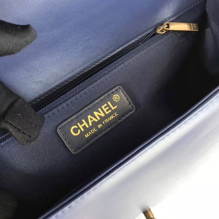 Boy Chanel Flap Shoulder Bag Blue Original Sheepskin Leather A67087 Gold Boy Chanel Flap Shoulder Bag Blue Original Sheepskin Leather A67087 Gold