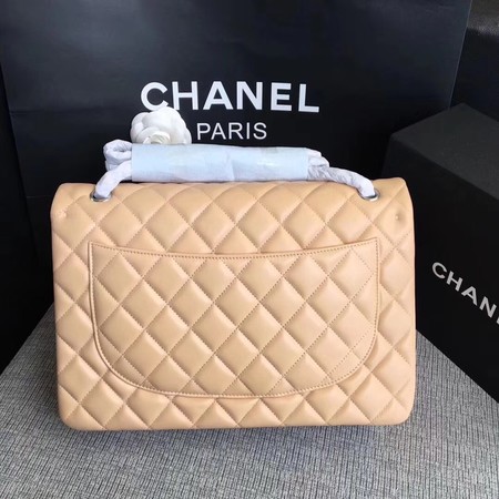 Chanel Maxi Quilted Classic Flap Bag Apricot Sheepskin Leather A58601 Silver Chanel Maxi Quilted Classic Flap Bag Apricot Sheepskin Leather A58601 Silver