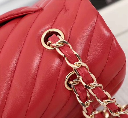 Chanel Maxi Classic Flap Bag Red Chevron Sheepskin Leather A58601 Gold Chanel Maxi Classic Flap Bag Red Chevron Sheepskin Leather A58601 Gold