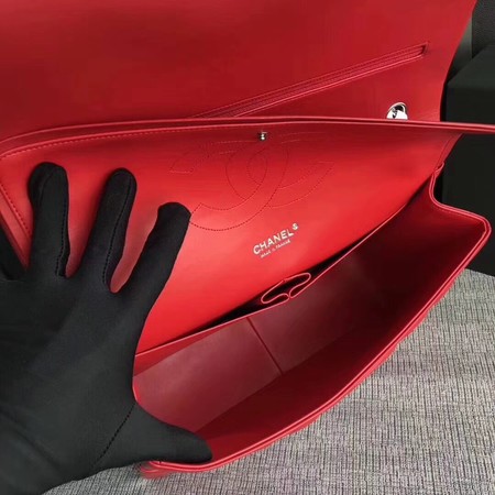 Chanel Maxi Quilted Classic Flap Bag Red Sheepskin Leather A58601 Silver Chanel Maxi Quilted Classic Flap Bag Red Sheepskin Leather A58601 Silver