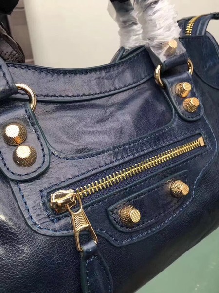 Balenciaga Giant City Gold Studs Handbag 084333 Blue Balenciaga Giant City Gold Studs Handbag 084333 Blue
