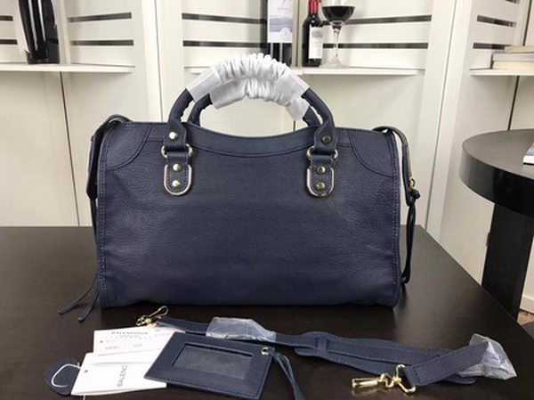 Balenciaga Giant City Gold Studs Handbag B084334 Blue Balenciaga Giant City Gold Studs Handbag B084334 Blue