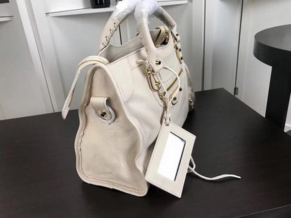Balenciaga Giant City Gold Studs Handbag B084334 OffWhite Balenciaga Giant City Gold Studs Handbag B084334 OffWhite