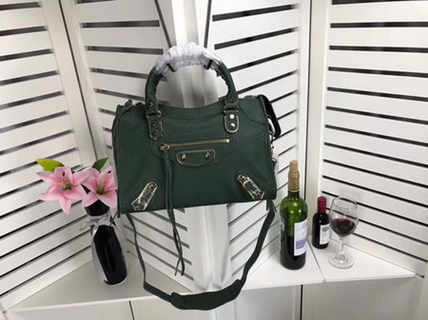 Balenciaga Giant City Gold Studs Handbag B084335 Green Balenciaga Giant City Gold Studs Handbag B084335 Green