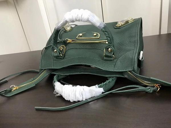 Balenciaga Giant City Gold Studs Handbag B084335 Green Balenciaga Giant City Gold Studs Handbag B084335 Green
