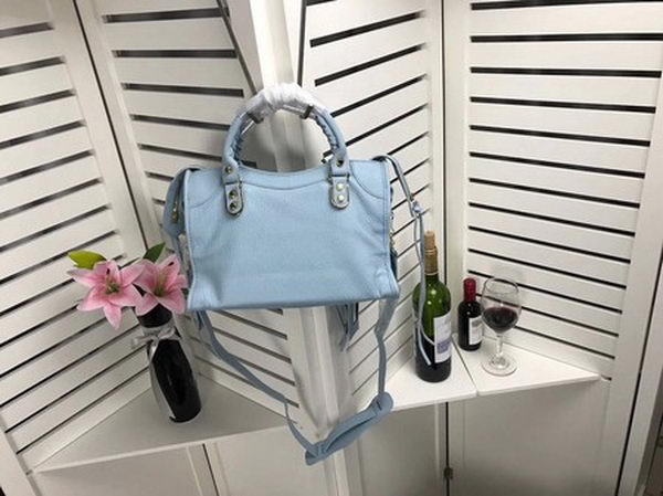 Balenciaga Giant City Gold Studs Handbag B084335 Light Blue Balenciaga Giant City Gold Studs Handbag B084335 Light Blue