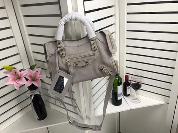 Balenciaga Giant City Gold Studs Handbag B084335 Light Grey Balenciaga Giant City Gold Studs Handbag B084335 Light Grey