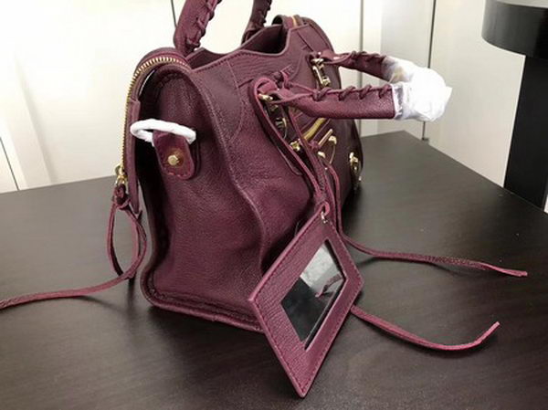 Balenciaga Giant City Gold Studs Handbag B084335 Wine Balenciaga Giant City Gold Studs Handbag B084335 Wine