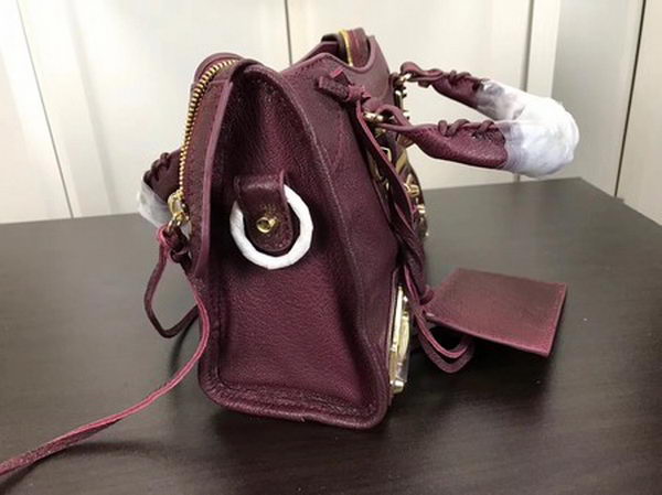 Balenciaga Giant City Gold Studs Handbag B084336 Wine Balenciaga Giant City Gold Studs Handbag B084336 Wine