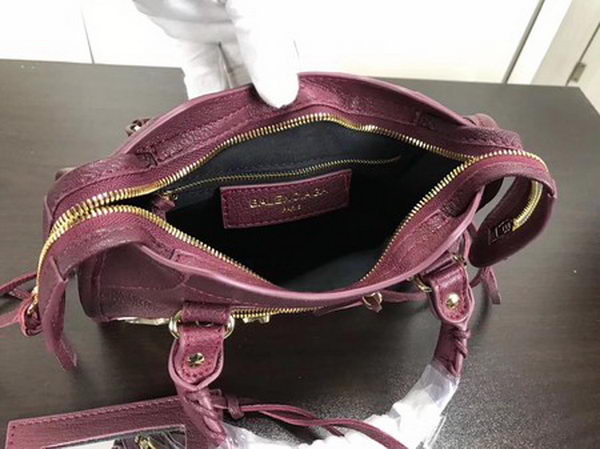 Balenciaga Giant City Gold Studs Handbag B084336 Wine Balenciaga Giant City Gold Studs Handbag B084336 Wine