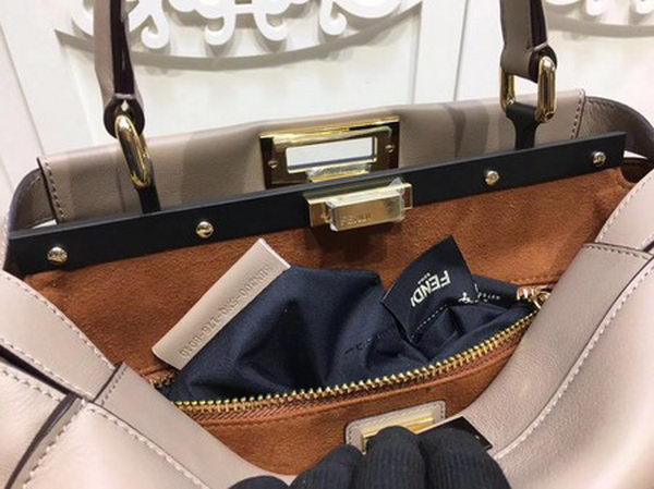 Fendi Peekaboo Small Bag Calfskin Leather FD26796 Apricot Fendi Peekaboo Small Bag Calfskin Leather FD26796 Apricot