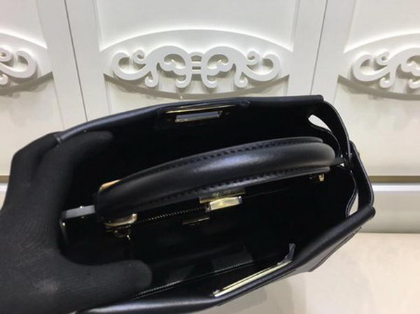 Fendi Peekaboo Small Bag Calfskin Leather FD26796 Black Fendi Peekaboo Small Bag Calfskin Leather FD26796 Black