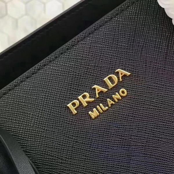 Prada Bibliotheque Medium Saffiano Top-Handle Tote Bag 1BG088 Black Prada Bibliotheque Medium Saffiano Top-Handle Tote Bag 1BG088 Black