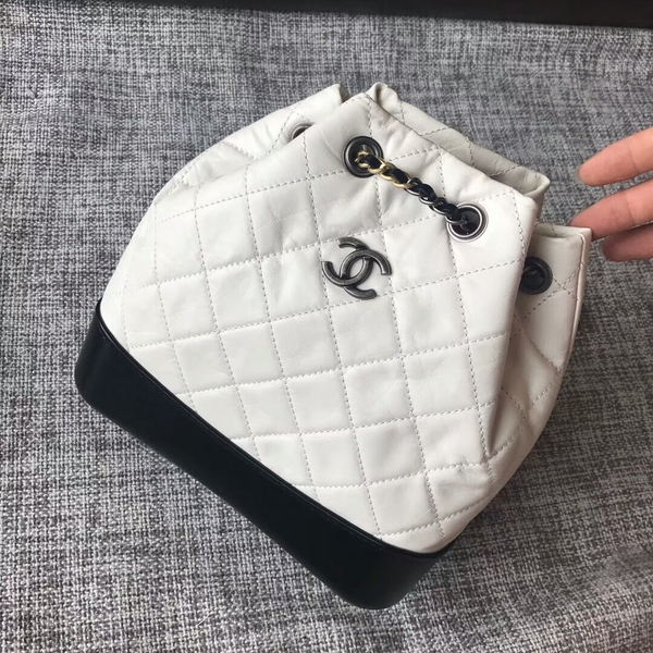Chanel 2018 Original Calfskin Leather Backpack 81229 White Chanel 2018 Original Calfskin Leather Backpack 81229 White