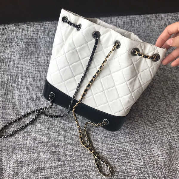 Chanel 2018 Original Calfskin Leather Backpack 81229 White Chanel 2018 Original Calfskin Leather Backpack 81229 White
