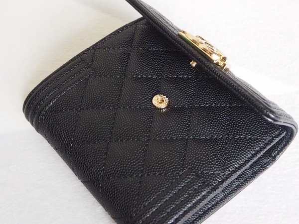 Chanel Tri-Fold Wallet Calfskin Leather A48980 Black Chanel Tri-Fold Wallet Calfskin Leather A48980 Black