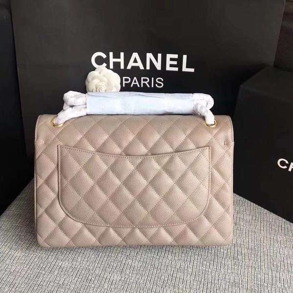 Chanel Flap Shoulder Bags Grey Original Calfskin Leather CF1113 Gold Chanel Flap Shoulder Bags Grey Original Calfskin Leather CF1113 Gold