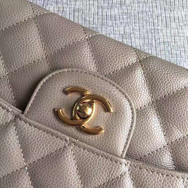 Chanel Flap Shoulder Bags Grey Original Calfskin Leather CF1113 Gold Chanel Flap Shoulder Bags Grey Original Calfskin Leather CF1113 Gold