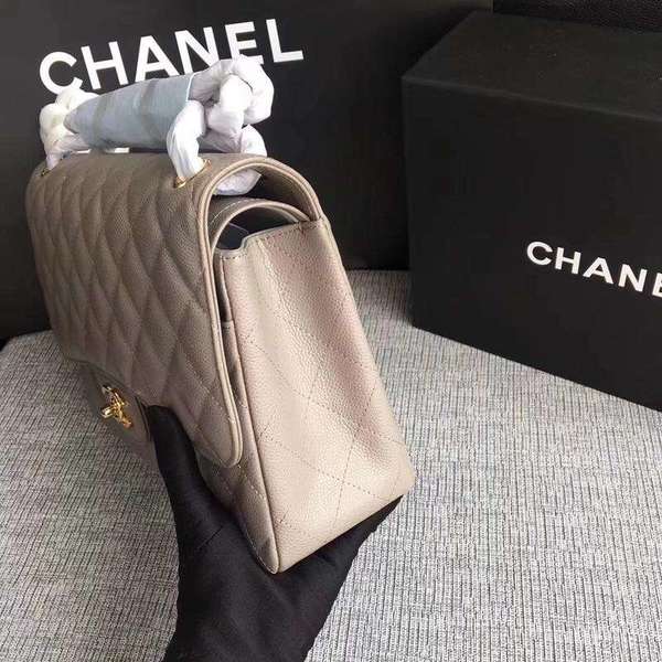 Chanel Flap Shoulder Bags Grey Original Calfskin Leather CF1113 Gold Chanel Flap Shoulder Bags Grey Original Calfskin Leather CF1113 Gold