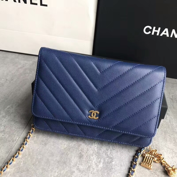 Chanel Owl Pendant Flap Shoulder Bag Calfskin Leather A33814 Blue Chanel Owl Pendant Flap Shoulder Bag Calfskin Leather A33814 Blue