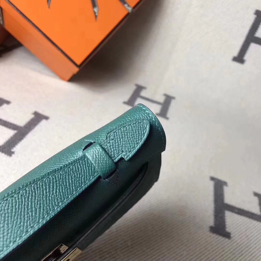 Hermes Kelly 22CM Tote Bag Original Epsom Leather KL22 Dark Green Hermes Kelly 22CM Tote Bag Original Epsom Leather KL22 Dark Green