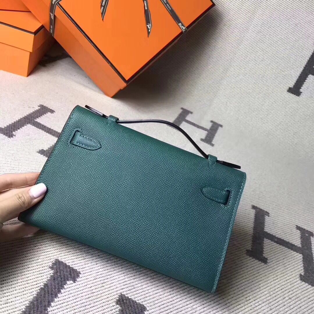Hermes Kelly 22CM Tote Bag Original Epsom Leather KL22 Dark Green Hermes Kelly 22CM Tote Bag Original Epsom Leather KL22 Dark Green