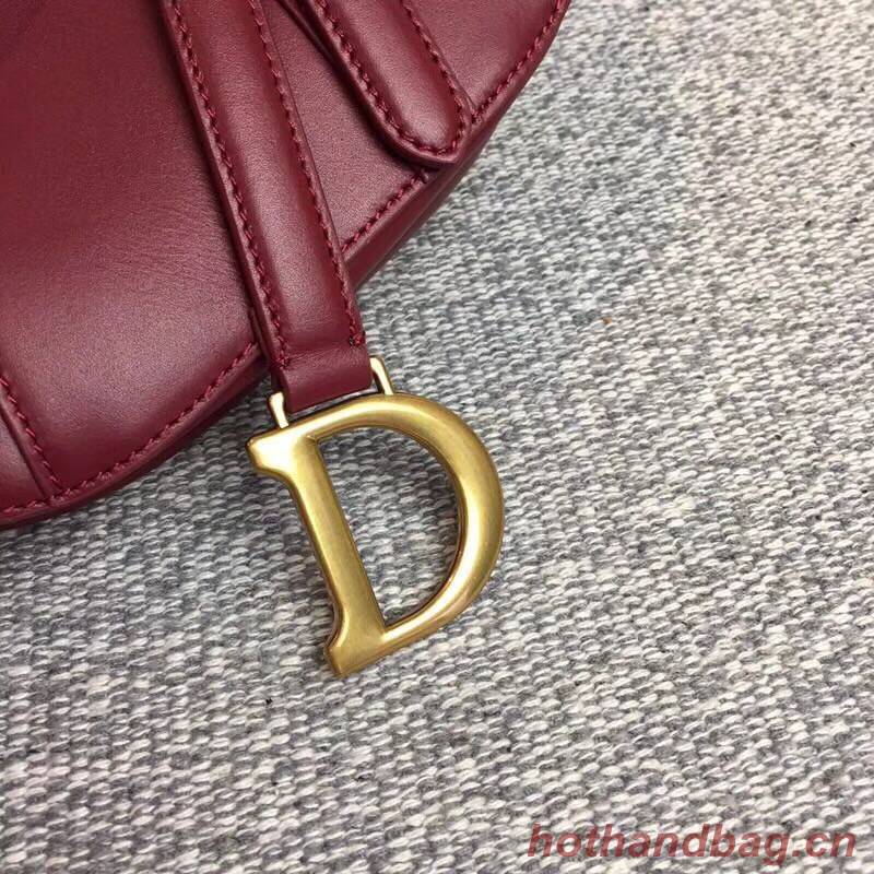 Dior SADDLE BAG IN RED CALFSKIN M0446 red