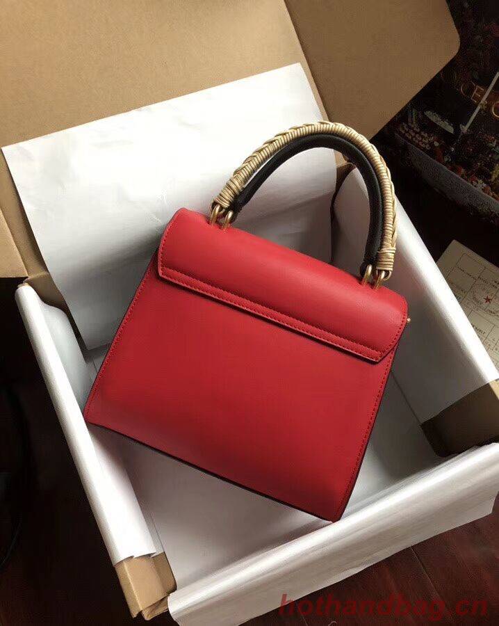 Dolce & Gabbana SICILY Chrysanthemum Calfskin Tote Bags 5588-2 red Dolce & Gabbana SICILY Chrysanthemum Calfskin Tote Bags 5588-2 red