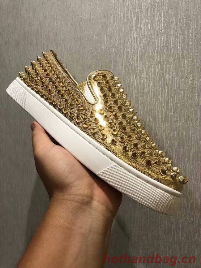 CHRISTIAN LOUBOUTIN Pik Boat glitter leather sneakers CL1027 CHRISTIAN LOUBOUTIN Pik Boat glitter leather sneakers CL1027