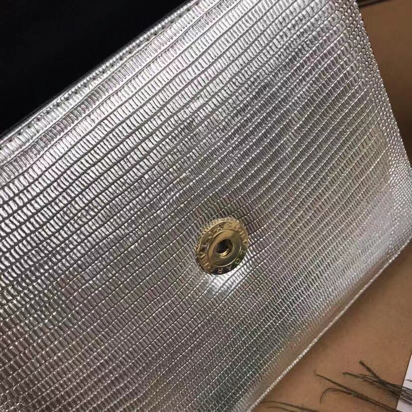 BVLGARI Serpenti Forever leather flap bag 286999 silver BVLGARI Serpenti Forever leather flap bag 286999 silver