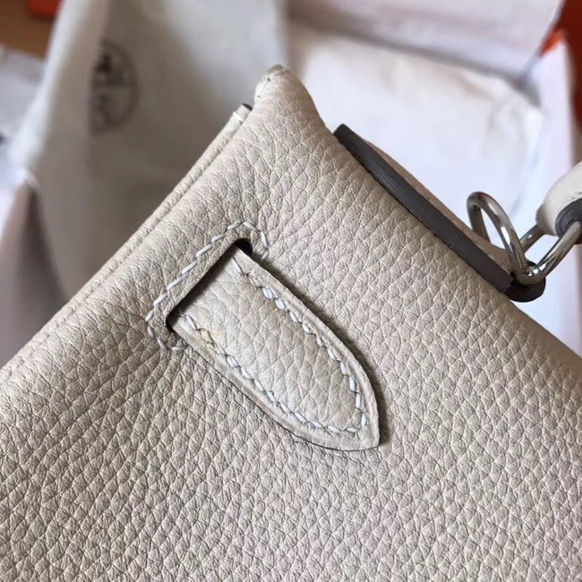 Hermes original Togo leather kelly bag KL320 cream