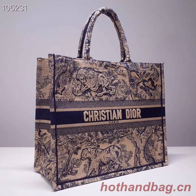 DIOR BOOK TOTE BAG TOILE DE JOUY M1286ZT blue